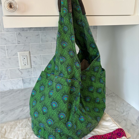 Tory Burch canvas peacock bag - Picture 3 of 6